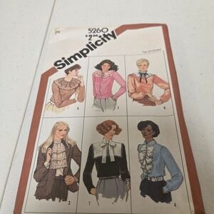 Vintage 1981 Simplicity 5260 Sewing Pattern Misses Set of Collars and Jabots OS